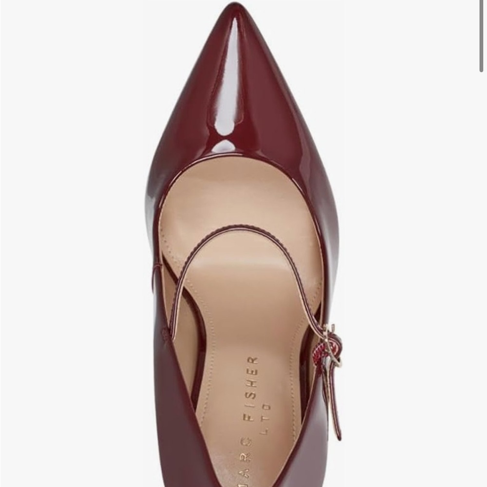 Marc Fisher Dark Red Patent Heels